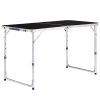4 Ft Portable Multipurpose Folding Table – Adjustable Height (Black)