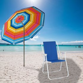 Oxford Cloth Iron Outdoor Beach Chair