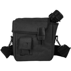 2QT Canteen Cover with Shoulder Strap – Insulated Nylon Carrier (Option: BLACK)
