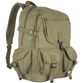 Balkan Exploratory Rucksack – Retro Canvas Backpack (Option: OLIVE DRAB)