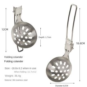 Outdoor folding frying spatula (select: Stainless steel funnel)