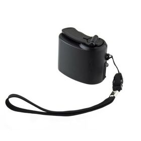 USB Hand Crank Phone Charger (Color: Black)