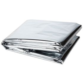 Windproof Emergency Blanket (Color: silvery)