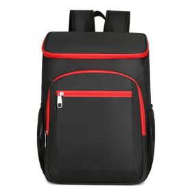 Waterproof Leakproof Thermal Insulated Outdoor Cooler Backpack (Color: Black/Red)