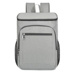 Waterproof Leakproof Thermal Insulated Outdoor Cooler Backpack (Color: Gray)