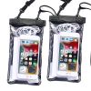 2 pcs Oversized Waterproof Mobile Phone Pouches – Touchscreen Dry Bags for Outdoor & Underwater Use