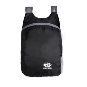 20L Unisex Lightweight Outdoor Backpack (Color: Black)