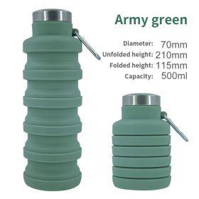 500ml Outdoor Retractable Water Bottle (Capacity: as shown, Color: A04 500ML)