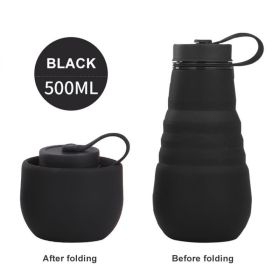500ml Large Capacity Silicone Folding Water Bottle (Capacity: 500ML, Color: 01)