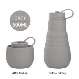 500ml Large Capacity Silicone Folding Water Bottle (Capacity: 500ML, Color: 03)