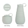 500ml Large Capacity Silicone Folding Water Bottle