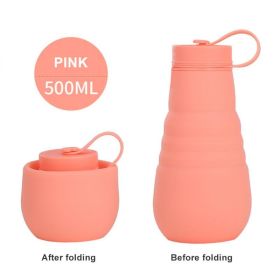 500ml Large Capacity Silicone Folding Water Bottle (Capacity: 500ML, Color: 04)