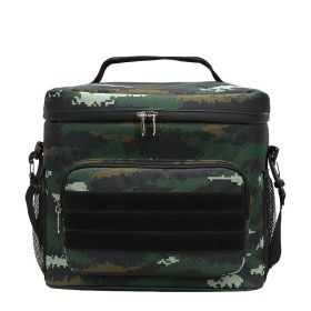 Waterproof Camouflage Insulated Lunch Bag (Color: Rainforest Camouflage)
