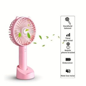 Mini Portable Fan (Color: Pink)