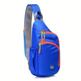 Waterproof Nylon Fanny Pack (Color: Blue)
