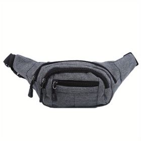 Large-Capacity Sports Waist and Shoulder Bag (Color: Grey)