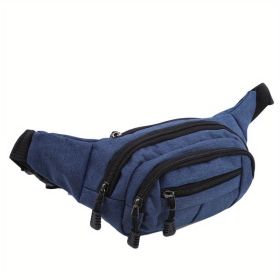 Large-Capacity Sports Waist and Shoulder Bag (Color: Blue)