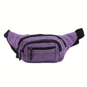 Large-Capacity Sports Waist and Shoulder Bag (Color: Purple)