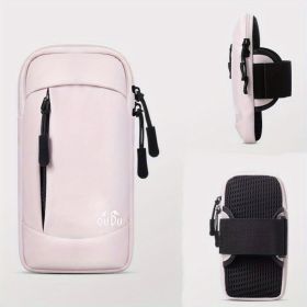 Dual-Use Mobile Phone Arm & Wrist Bag (Color: Light Pink)