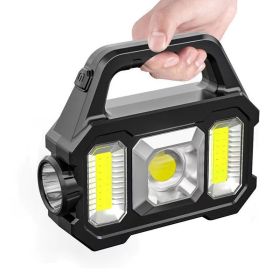 Portable Solar-Powered Camping Light (Type: Flashlights, Color: Black B)