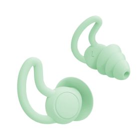 Silicone Ear Plugs – Sound Insulation & Anti-Noise Sleeping Earplugs (Color: Green)