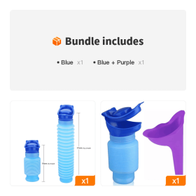 Portable Adult Urinal - Camping, Travel for Men and Women (Color: Blue+[Blue + Purple])