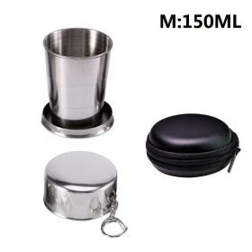 Stainless Steel Folding Cup - Portable Ultralight Collapsible Travel Cup (size: M 150ML)