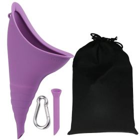 Portable Silicone Urinal For Women (Color: Purple)
