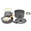 Outdoor Portable 2-3 Person Camping Stove Set with Non-Stick Pot, Teapot, and Tableware