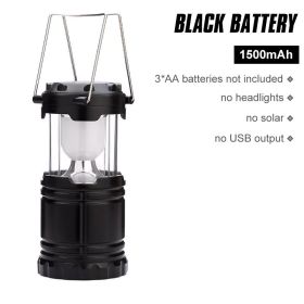 Solar LED Camping Light Portable Camping Lamp (Ships From: CN, Wattage: Only battery)