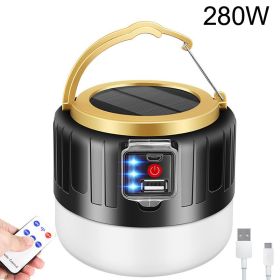 LED Solar Camping Light – USB Rechargeable Outdoor Tent Bulb Lantern (Ships From: China, Wattage: Best 280w A)