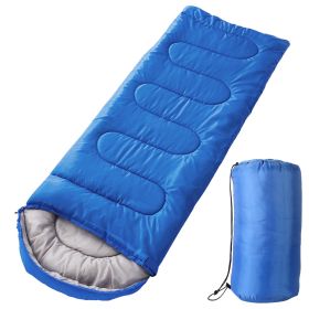 Camping Sleeping Bag for Adults & Teens – Moisture-Proof 3-Season Sleeping Bag with Carry Bag (Color: Royal Blue, size: One size)