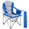 Oversized Camping Folding Chair – Heavy Duty Padded Chair with Cooler Bag & Storage