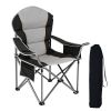 Oversized Camping Folding Chair – Heavy Duty Padded Chair with Cooler Bag & Storage