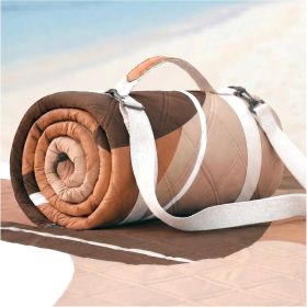 Extra Large Waterproof Picnic Blanket – Foldable Outdoor Camping & Beach Mat (size: Abstract Brown   80''*80'')