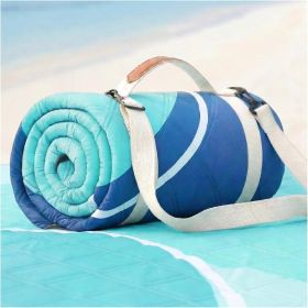 Extra Large Waterproof Picnic Blanket – Foldable Outdoor Camping & Beach Mat (size: Abstract Aqua  80''*80'')