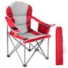 Oversized Camping Folding Chair – Heavy Duty Padded Chair with Cooler Bag & Storage