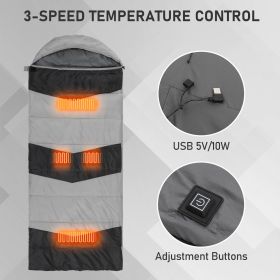 Rectangular Heated Sleeping Bag – USB Powered with Multi-Zone Heating (Title: default title)