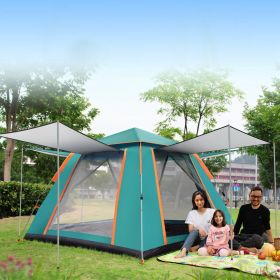 4-5 Person Camping Tent with Mosquito Nets (Color: Green)