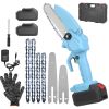 Electric Mini Chainsaw Portable Handheld Cordless Small Chain Saw Battery Powered