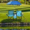 Portable Folding Double Chair With Umbrella