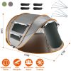 Pop-Up Automatic Camping Tent with Mosquito Net Windows & Carrying Bag