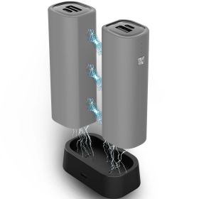 Hand Warmers Rechargeable 2 Pack, 10000 mAh Electric Hand Warmer, 360° Surround Heat Magnetic Electric Handwarmer (Color: Gray)