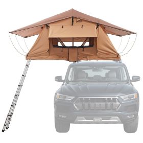VEVOR Rooftop Tent Hard Shell – 2-3 Person Waterproof for Jeep, SUV, Truck with Ladder (Product Style: Foldable Type (Small))