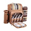 Outdoor Camping Picnic Backpack Bag with Tableware for 4 Person