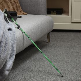 5-Section Collapsible Hiking Poles – Lightweight Trekking Poles with Secure External Lock (Color: Green)