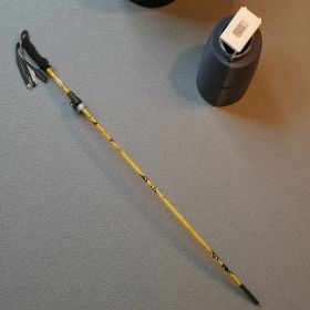 5-Section Collapsible Hiking Poles – Lightweight Trekking Poles with Secure External Lock (Color: GOLDEN YELLOW)