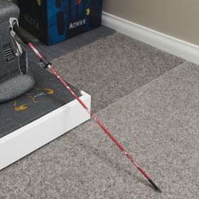 5-Section Collapsible Hiking Poles – Lightweight Trekking Poles with Secure External Lock (Color: Red)