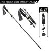 Ultralight Folding Hiking Poles - 7075 Aluminum with EVA Grip, Tungsten Tips - Perfect for Backpacking & Climbing