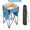 2-Piece Folding Camping Tables with Large Capacity Storage Sink